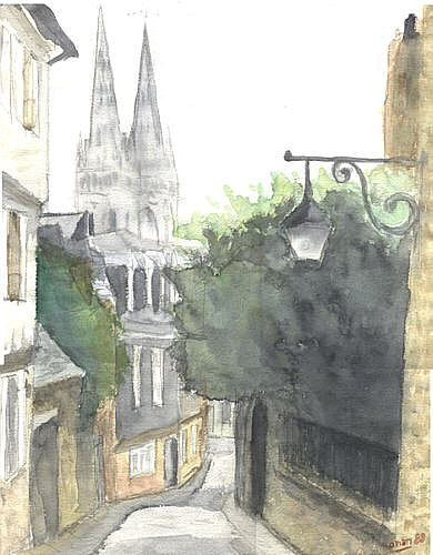 Quimper, aquarelle